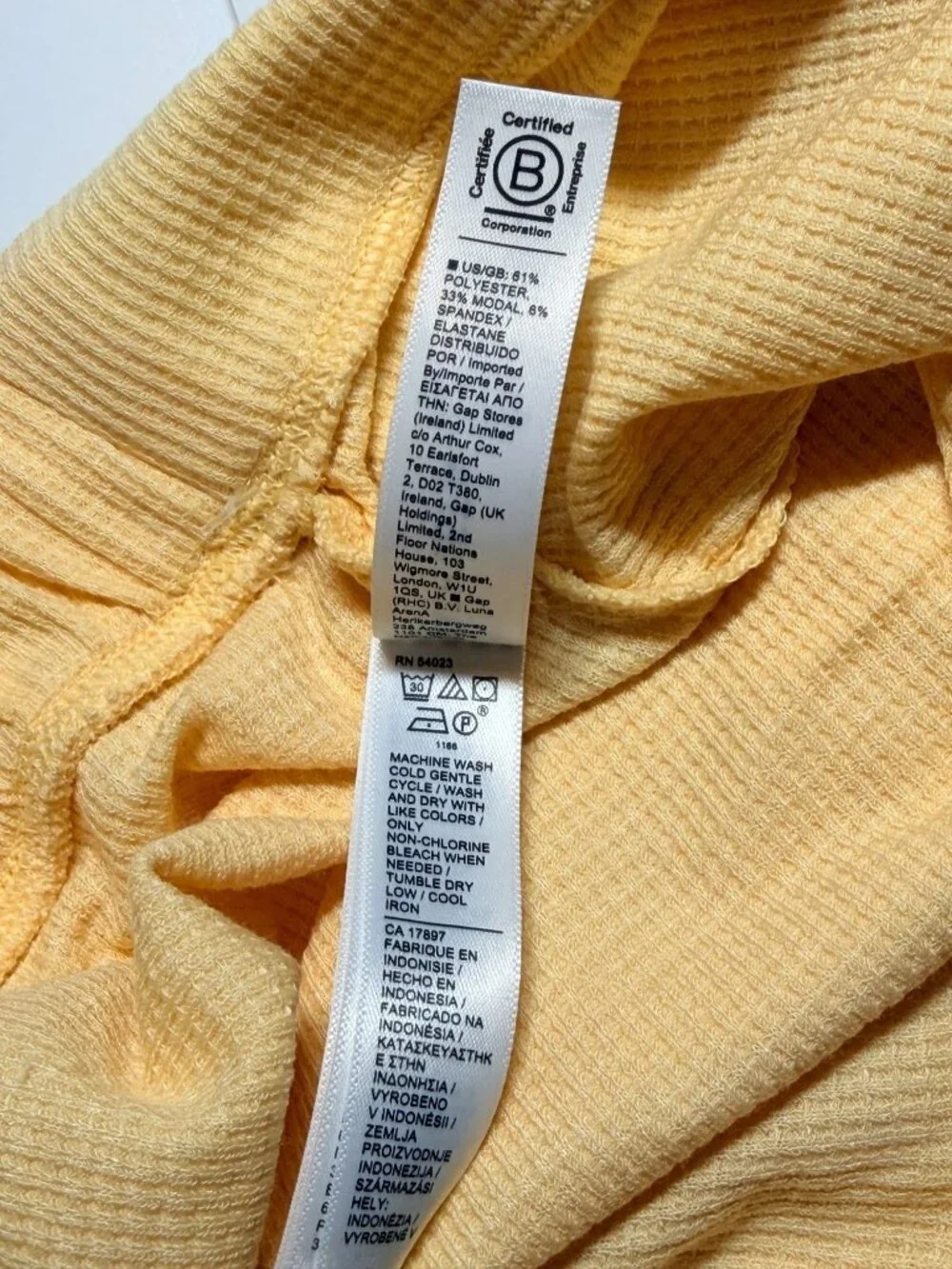 NWT Athleta Wind Down Sleep Shorts 1X Lunaria Yellow Waffle Knit Lounge Plus - Picture 8 of 11